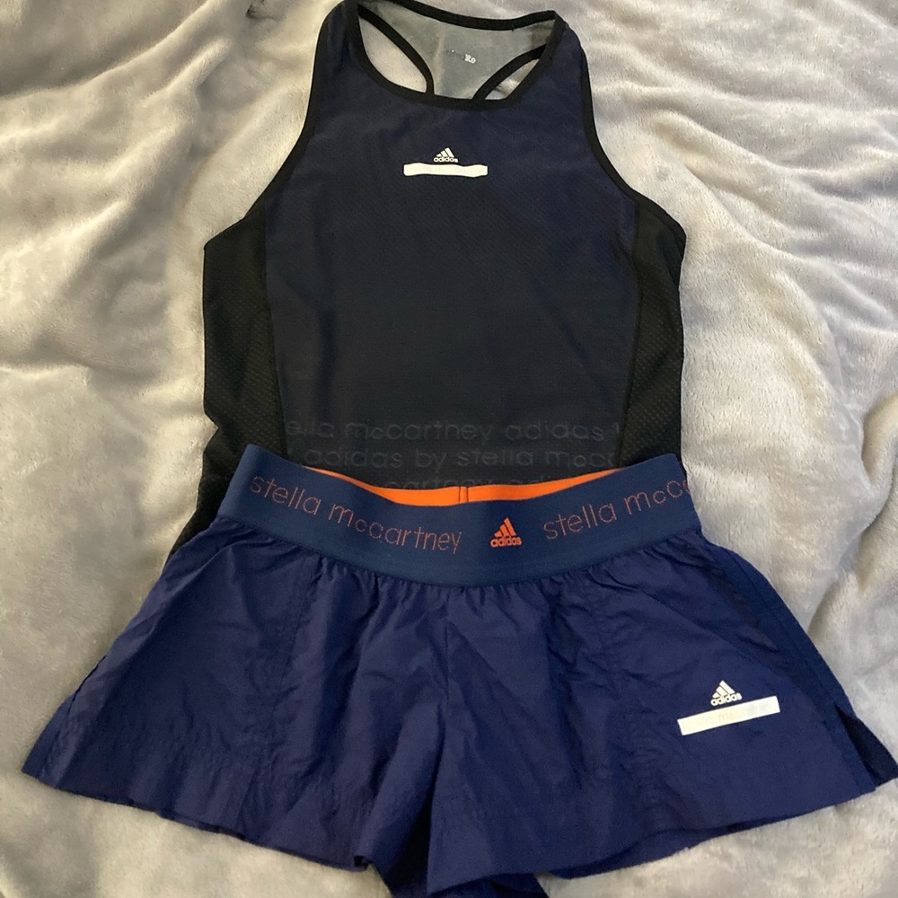 Adidas Stella McCartney Black and Navy Athletic Set